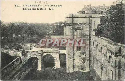 Cartes postales Vincennes le Vieux Fort Sortie sur le Bois