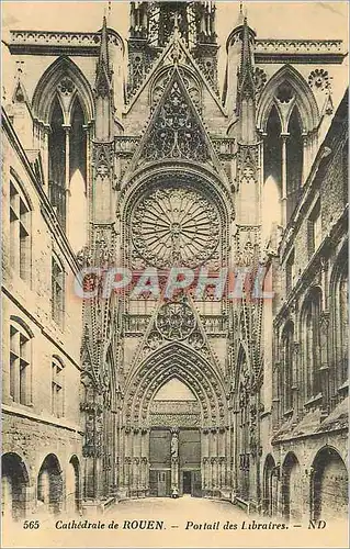 Cartes postales Cathedrale de Rouen Portail des Libraires