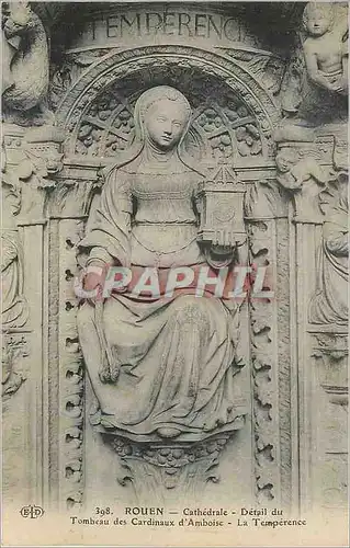 Ansichtskarte AK Rouen Cathedrale Detail du Tombeau des Cardinaux d'Amboise la Temperence