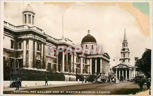 Cartes postales National Art Gallery and St Martin's Church London