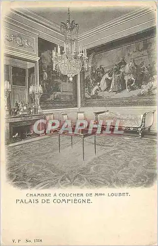 Ansichtskarte AK Palais de Compiegne Chambre a Coucher de Mme Loubet