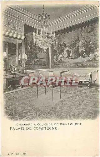 Cartes postales Palais de Compiegne Chambre a Coucher de Mme Loubet