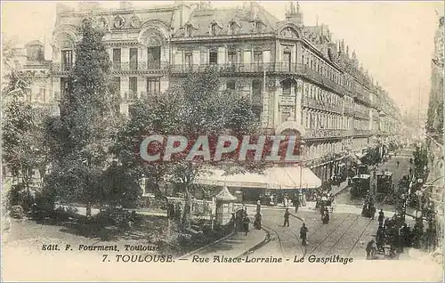 Ansichtskarte AK Toulouse Rue Alsace Lorraine Le Gaspillage Tramway