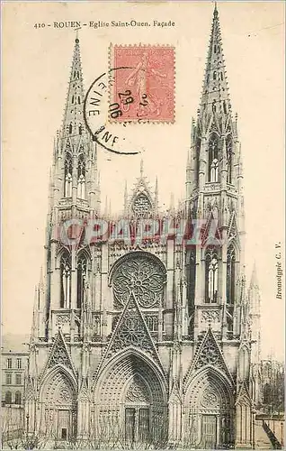 Ansichtskarte AK Rouen Eglise Saint Ouen Facade