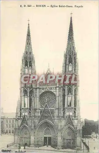 Cartes postales Rouen Eglise Saint Ouen Facade