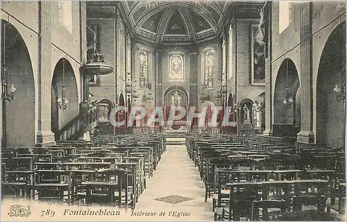 Cartes postales Fontainebleau Interieur de l'Eglise