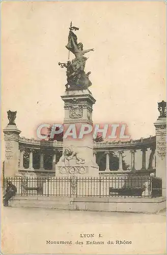 Cartes postales Lyon Monument des Enfants du Rhone