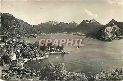 Cartes postales moderne Lac d'Annecy Talloires Vue Generale et Massif des Bauges