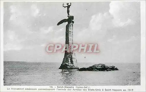 Cartes postales Saint Nazaire (Loire Inf) Le Monument Americain Commemorant L'Arrivee des Armees des Etats Unis