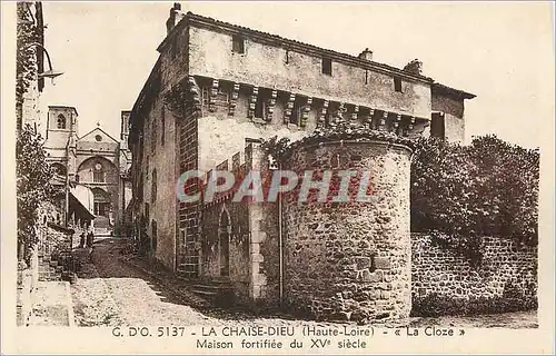 Ansichtskarte AK La Chaise Dieu (Haute Loire) Maison Fortifiee du XVe Siecle