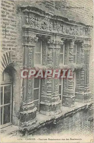 Cartes postales Cahors Le Lot Pittoresque Fenetres Renaisssance rue des Boulevards