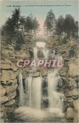 Ansichtskarte AK Rennes La Grande Cascade du nouveau Jardin du Thahor