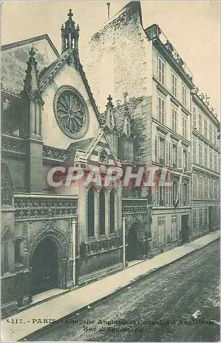 Cartes postales Paris Chapelle Anglaise et Consulats d'Angleterre