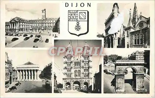Cartes postales moderne Dijon L'Eglise Saint Michel Le Palais des Ducs L'Eglise Notre Dame Le Theatre La Porte Guillaume