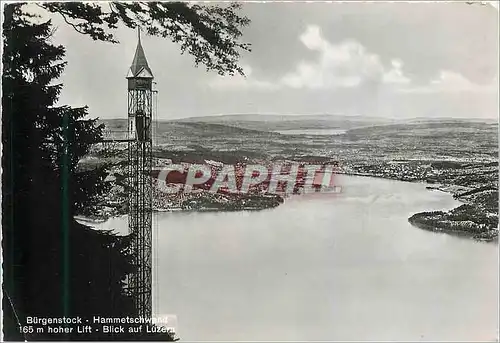 Moderne Karte Blick auf Luzern Burgenstock Hammetscwind 65 m Hoher Lift