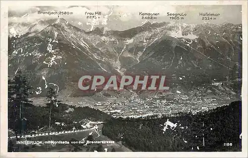Cartes postales moderne Innsbruck mit Nordkette von der Brennerstresse