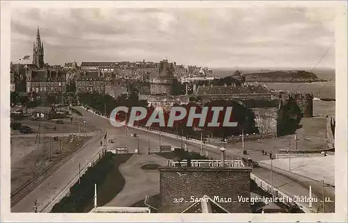 Moderne Karte Saint Malo Vue Generale et le Chateau