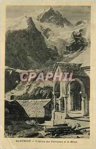 Cartes postales Dauphine l'Eglise des Terrasses et la Meije