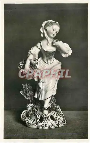 Cartes postales moderne Porcelain Girl Symbolizing Autumn English Derby