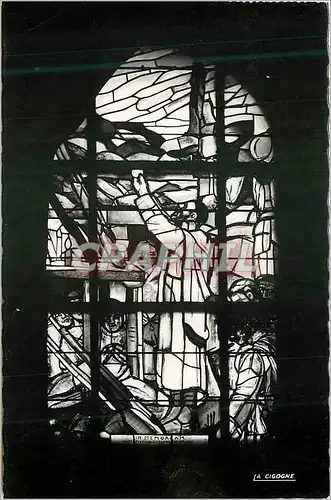 Cartes postales moderne l'Ossuaire de Douaumont Vitrail de la Chapelle (Messe dans la Tranchee)