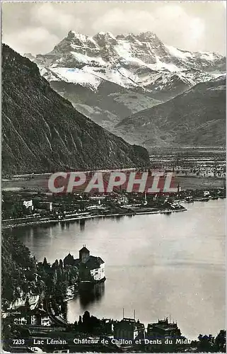 Cartes postales moderne Lac Leman Chateau de Chillon et Dents du Midi
