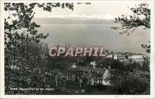 Cartes postales moderne Neuchatel et les Alpes