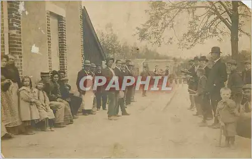 CARTE PHOTO Lamy Courbevoie Jeu de boules Jeu de Quilles