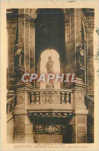 Cartes postales Environs de Rouen Bonsecours Monument de Jeanne d'Arc Monument Central
