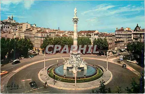 Cartes postales moderne Marseille Place Castellane et Fontaine Cantini