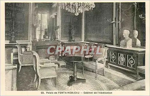 Cartes postales Palais de Fontainebleau Cabinet de l'Abdication