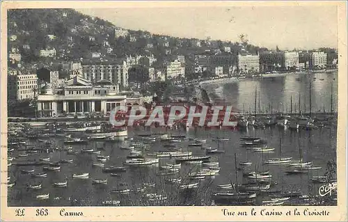 Ansichtskarte AK Cannes Vue sur le Casino et la Croisette Bateaux