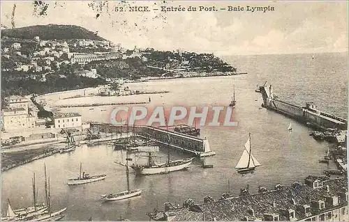 Cartes postales Nice Entree du Port Baie Lympia Bateaux