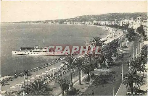 Moderne Karte Nice Promenade des Anglais Bateau