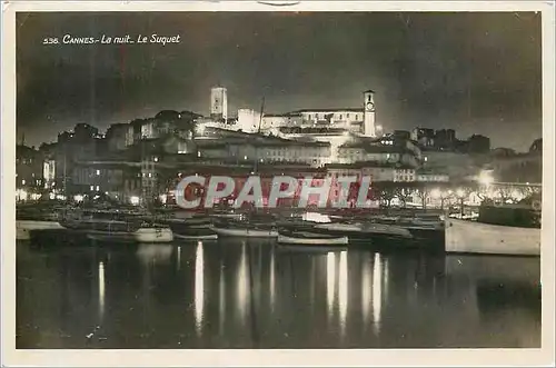 Moderne Karte Cannes la Nuit le Suquet