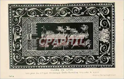 Cartes postales moderne Musee de Lyon Les Jeux du Cirque Mosaique Gallo Romaine Trouvee a Lyon