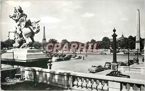 Moderne Karte Paris Place de la Concorde Tour Eiffel