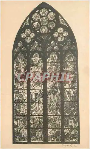 Cartes postales moderne Vitrail Offert a la Basilique de Saint Denis pour la Chapelle des Fonts Batismaux
