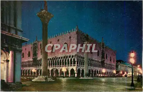 Cartes postales moderne Venezia Le Palais Ducal Nocturne