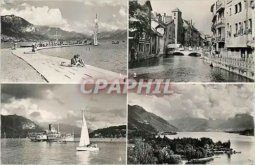 Cartes postales moderne Annecy La Plage Bateau