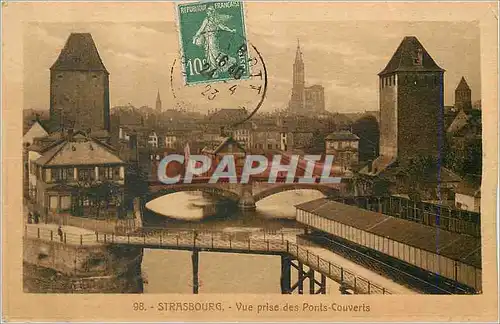 Cartes postales Strasbourg Vue prise des Ponts Couverts