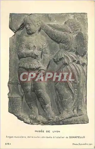Moderne Karte Musee de Lyon Angers Musiciens (Terre Cuite) attribues a l'Atelier de Donatello