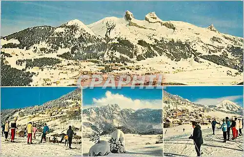 Cartes postales moderne Leysin alt 1300 m a 1450 m Ski
