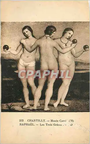 Ansichtskarte AK Chantilly Musee Conde Raphael les Trois Graces