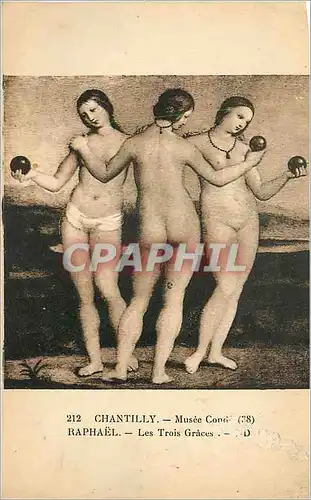 Cartes postales Chantilly Musee Conde Raphael les Trois Graces