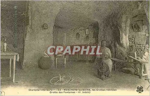 REPRO Charente Inferieure Meschers les Bains les Grottes Habitees Grotte des Fontaines III
