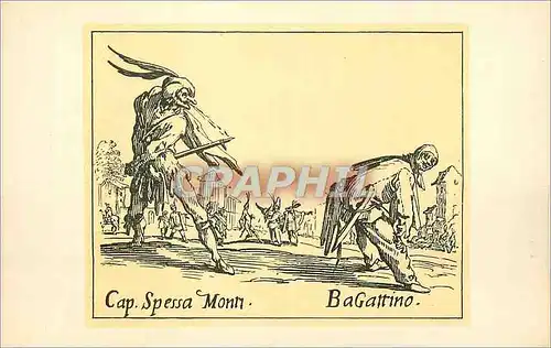 Cartes postales moderne Cap Spessa Monti Bagattino Jacques Callot les Balli Bouffons de la Comedie Italienne
