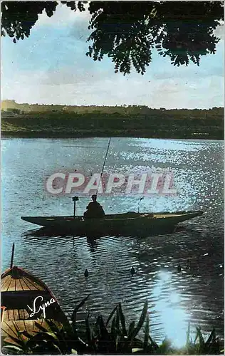 Cartes postales moderne Coin Tranquille du Pecheur Peche Bateau Barque