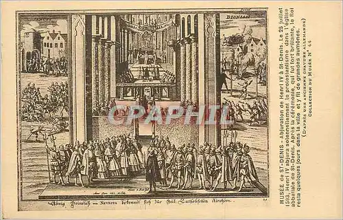 Cartes postales Musee de St Denis Abjuration de Henri IV a St Denis
