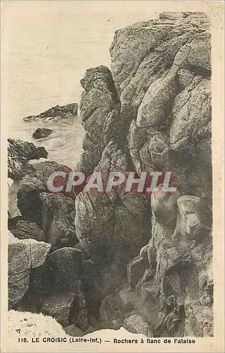 Cartes postales Le Croisic (Loire Inf) Rochers a Flanc de Falaise