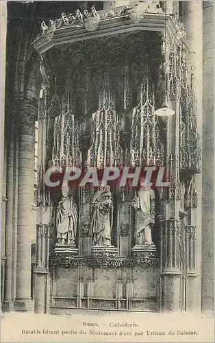 Cartes postales Sens Cathedrale Retable Faisant Partie du Monument Eleve par Tristan de Salazar